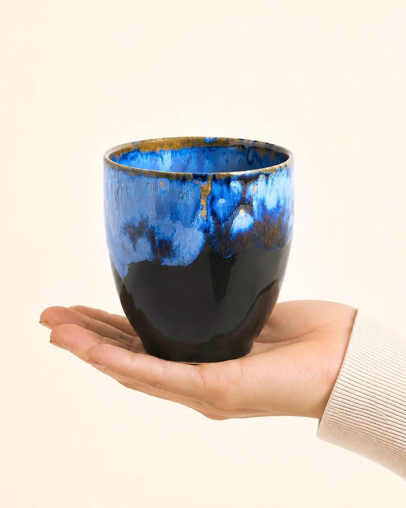 Lino ceramic mug Deepseablue from Portugal